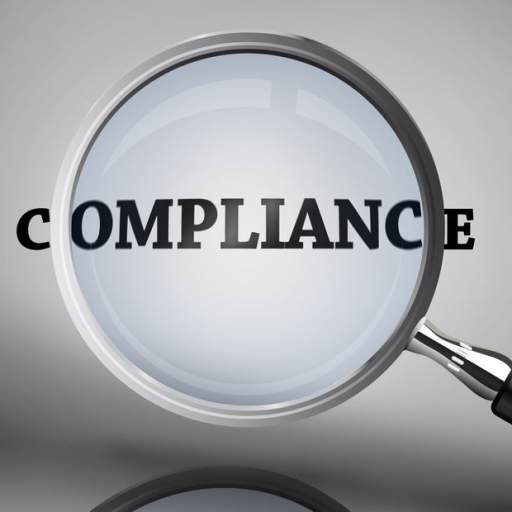 Eine Lupe zeigt auf das Wort Compliance